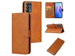 Capa De Celular Flip Com Fivela E Textura De Bezerro Para Oppo Reno5
