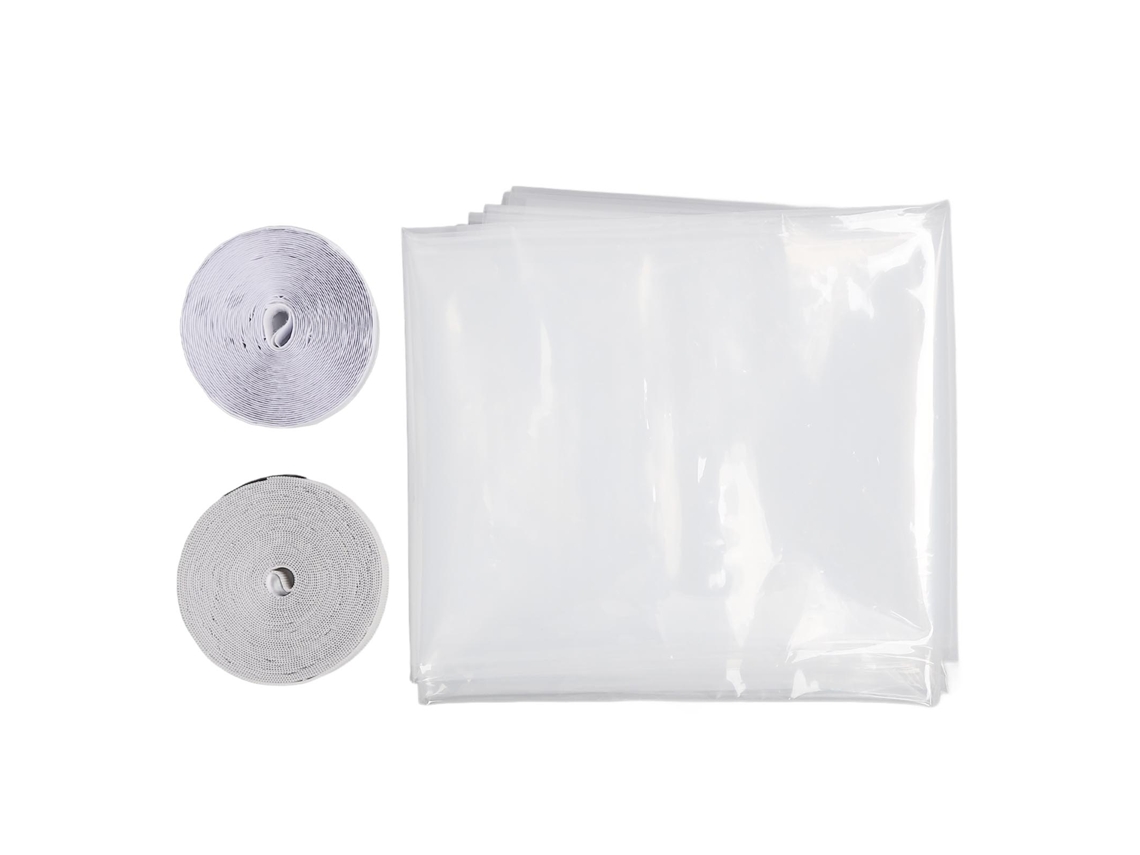 Kit De Filme De Isolação Para Janela Transparente 188x200cm Para Frio E Calor