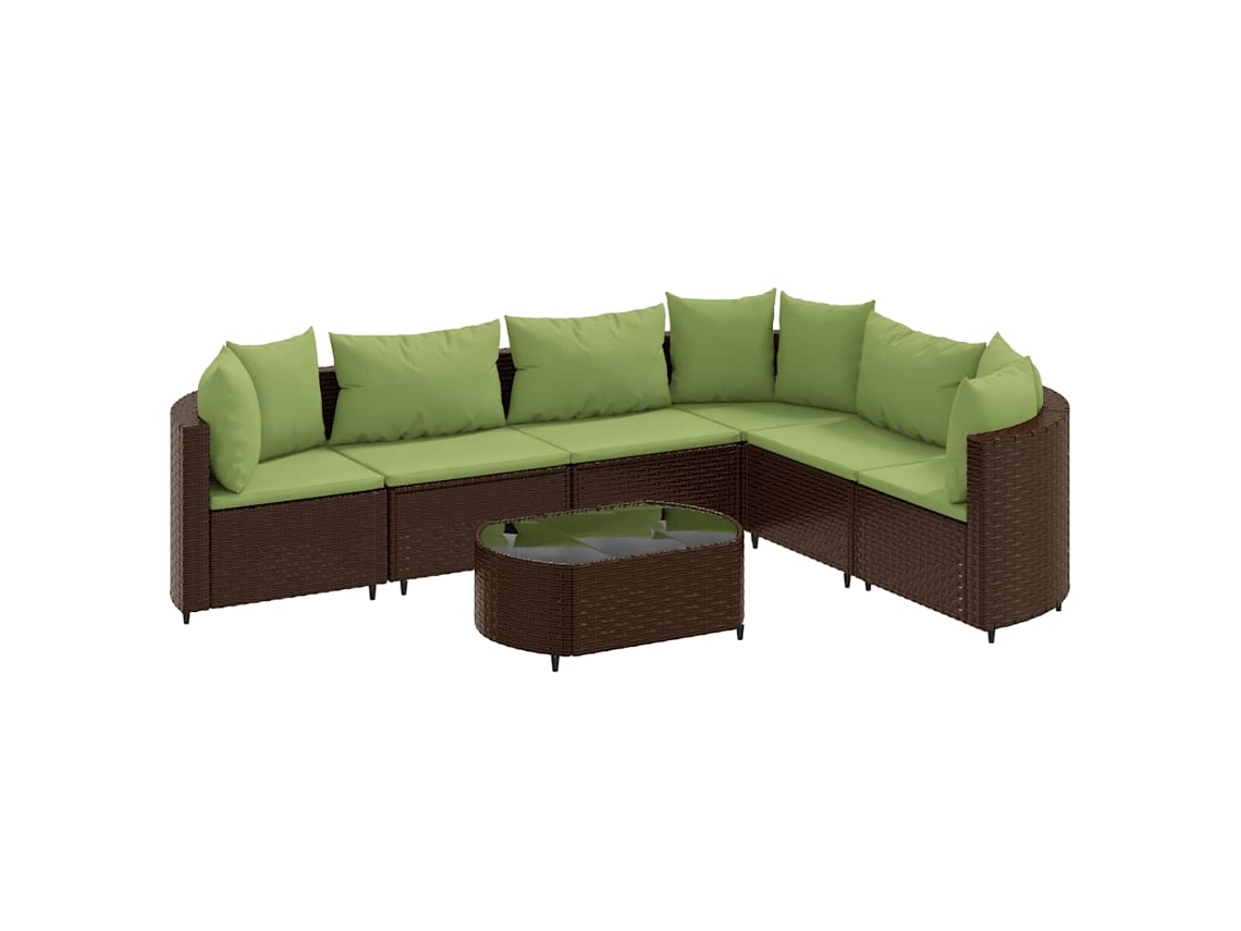 Garden Sofa Set, Garden Sofa Sets Vidaxl Marrom Rattan / Vime (n/a)