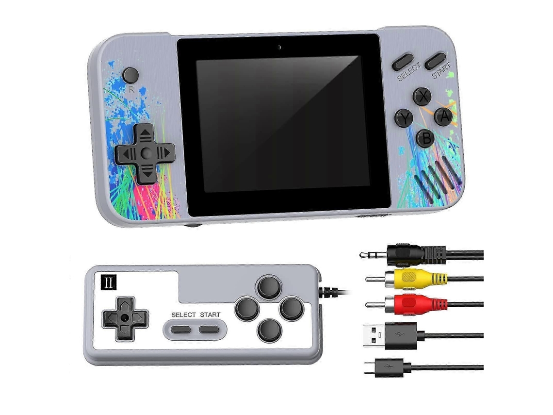 Mini console GOKOCO Macaron com 500 jogos, suporte duplo