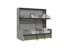 Cama De Casal Kando Com Sofá E Colchões De Cimento, Verde