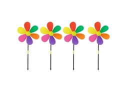 6 Molinillos De Viento De Pvc Coloridos
