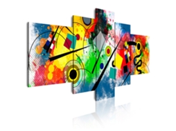 Quadro Moderno DEKOART Arte Abstrata, Kandinsky, Vermelho, Azul (180 X 85cm)