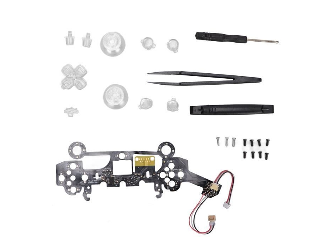 HURRISE Trigger Multicolor Luminous D Pad Buttons Luminous D Pad Face 8 Cores 19 Modos Diy Led Light Buttons Kit