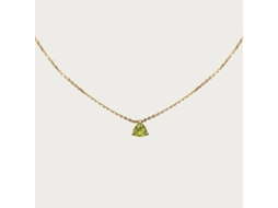 Colar em Prata de Lei 925 com Pingente em Forma de Gota de Zircônia Verde oliva: Estilo Elegante e Moderno. MDUG
