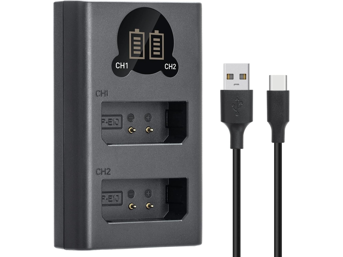 Carregador Para Canon Eos Rebel Lc-e10,t7, T6, T5, T3, T100, 4000d, 3000d E 2000d Czhhmart