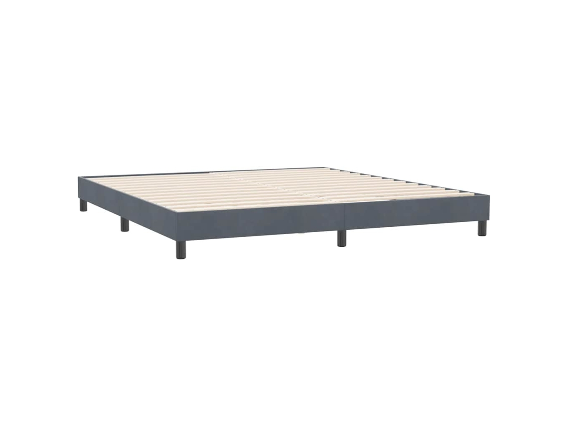 Estrutura de Cama Sem Colchão Veludo Cinzento Escuro MAISON EXCLUSIVE (180x220 cm)