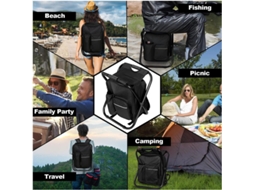 Camuflado Ipree Cadeira Dobrável Camping Pesca Mochila Térmica Bolsa Piquenique Assento Trilhas Mesa Uso Externo