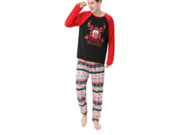Laxiscreed Pijamas De Natal Para Família Com Estampados De Animais E Xadrez, Manga Longa, Cores Suaves, Tamanhos Xl
