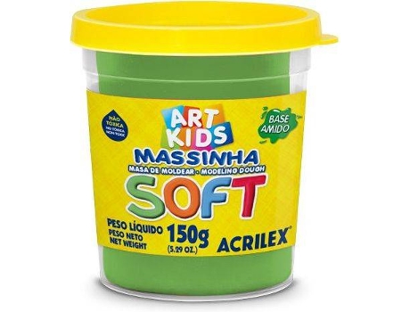 Plasticina ACRILEX Soft Verde 150 g (Idade Mínima: 3 anos)