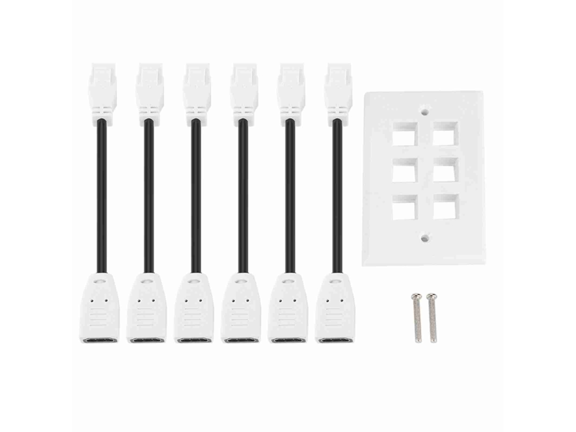 Placa De Parede Hdmi (conector De Áudio E Vídeo Com Cabo)