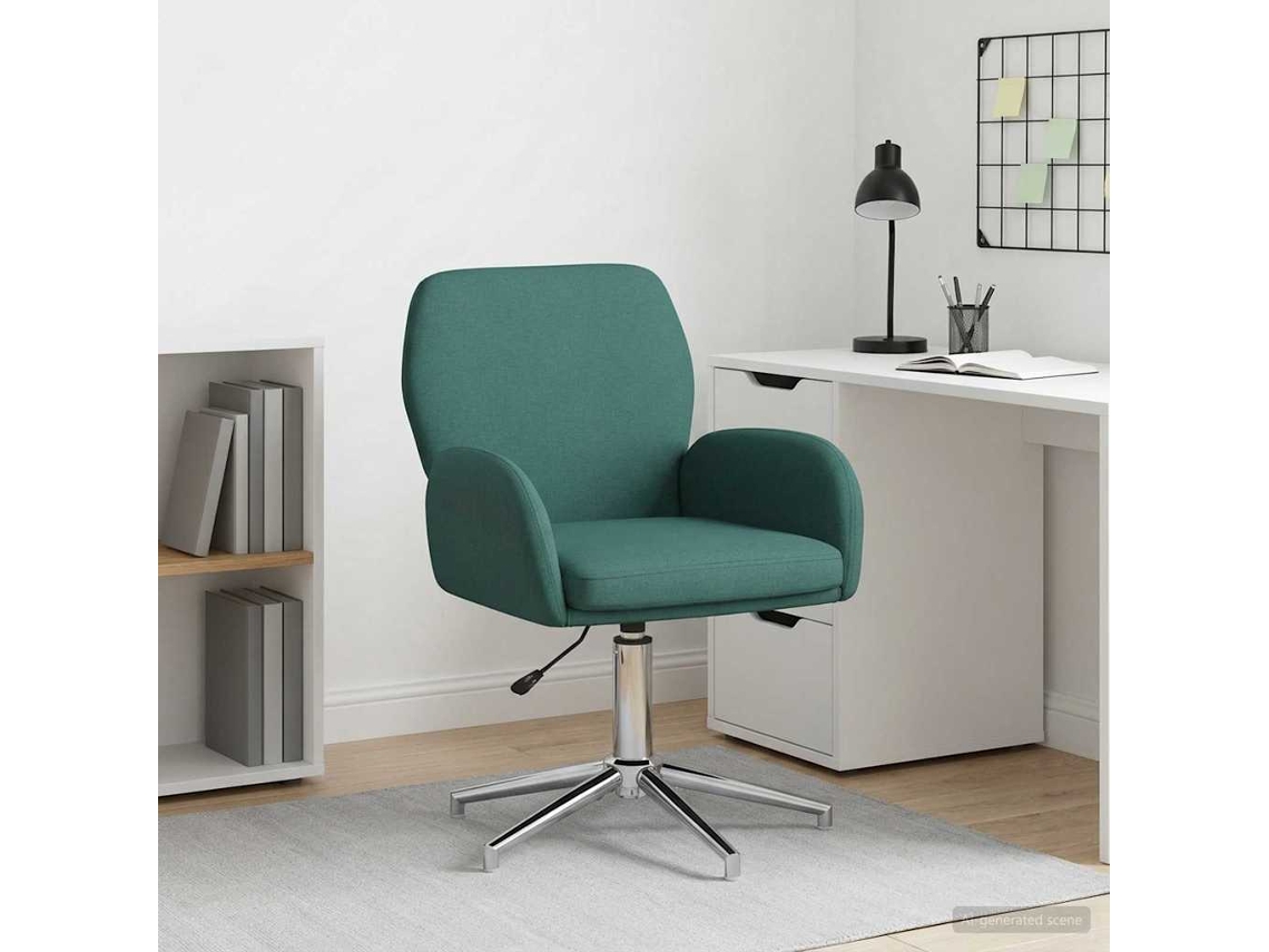 Vidaxl Cadeira De Escritório Giratória 54 X 58 X 90 Cm Verde-escuro
