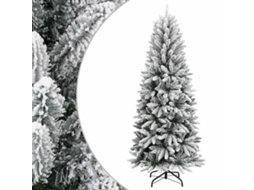 Conjunto 1 Árvore Flockada De Neve Vidaxl Branco Pvc (73 X 73 X 180 Cm)