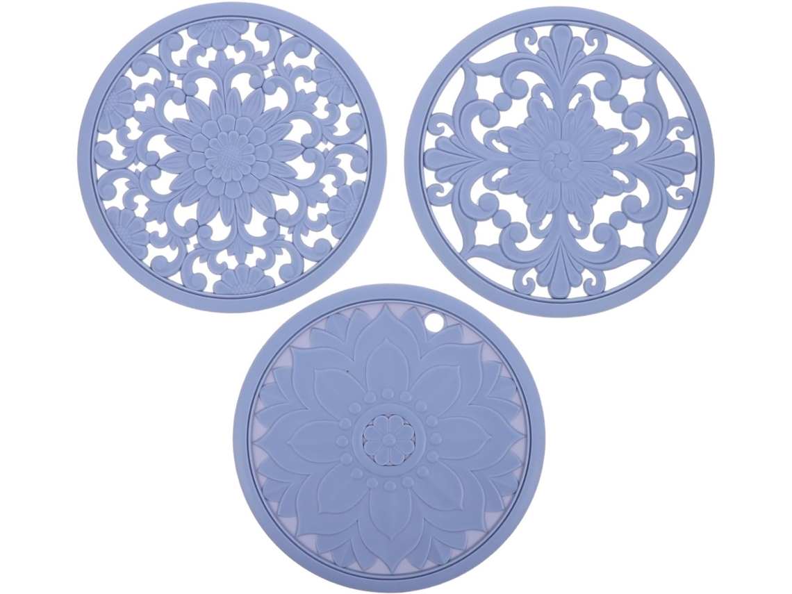 Conjunto De 3 Peças De Descanso De Panela De Silicone Gatuida, 20 Cm (7,87 Polegadas), Estilo Chinês