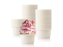 Forminhas de papel para cupcake Rebe-100, padrão (brancas)