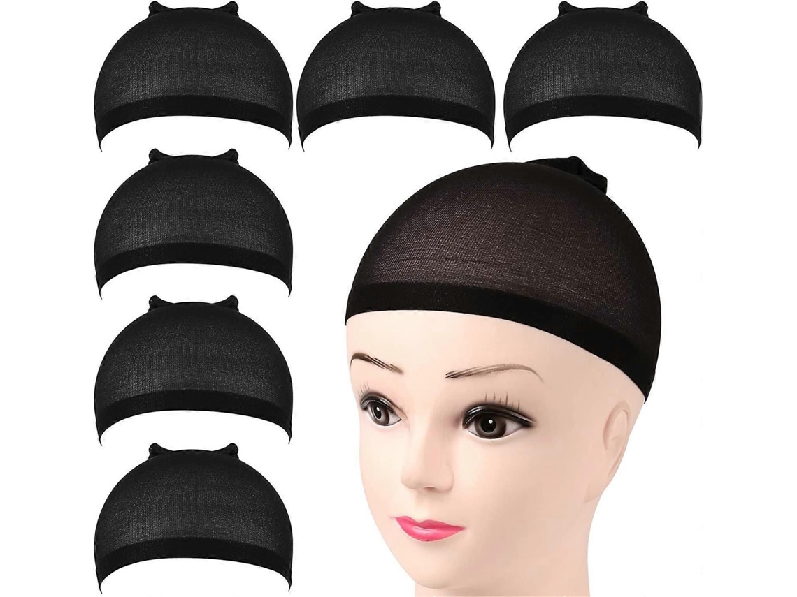 Conjunto de 12 Toucas para Peruca, Toucas de Nylon Elásticas para Mulheres e Homens, na Cor Preta. TAISHENGDA