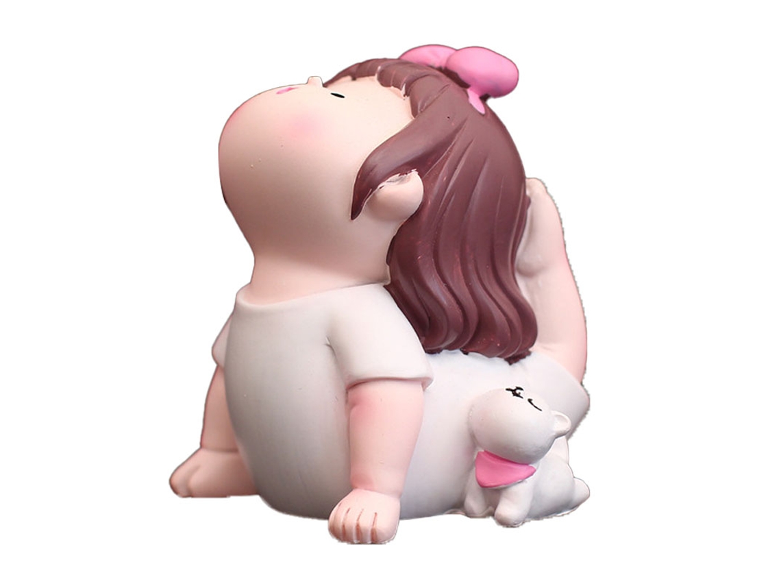 Figurinha De Garota De Yoga Bonita E Cute Para Decoração Do Carro Tipo D