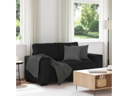 Vidaxl Sofá De 2 Lugares Tecido 160x77x82 Cm Preto