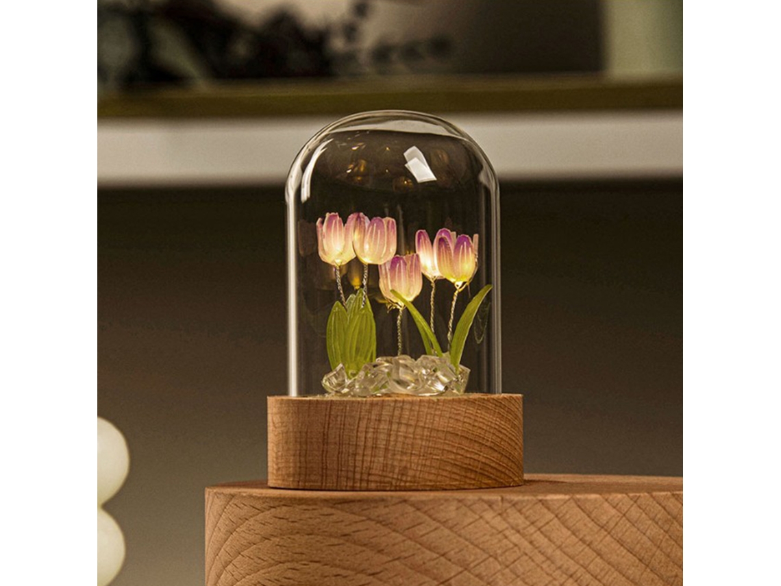 2026 lâmpada de Noite de Tulipe Led Lateral Luz Ambiental Decorativa Ornamental Roxa