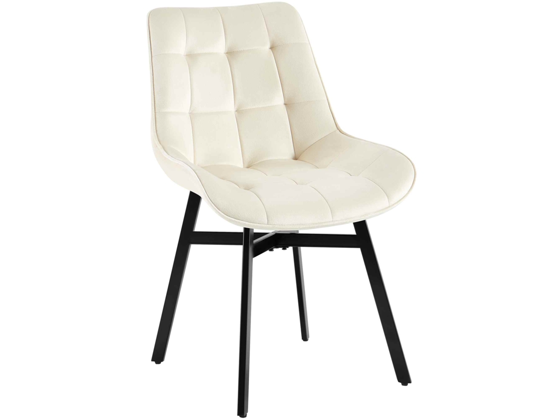 Cadeira De Jantar Colby Creme/veludo Clp