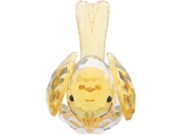 Estatueta Animal Cristal Amarelo 100x56x56 Estátua Decorativa Pássaro Desenho Animado 210g Decoração GOKOCO