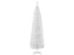 Árvore de Natal Pvc, Metal e Plástico Cor Branco Ø55x210 cm Homcom