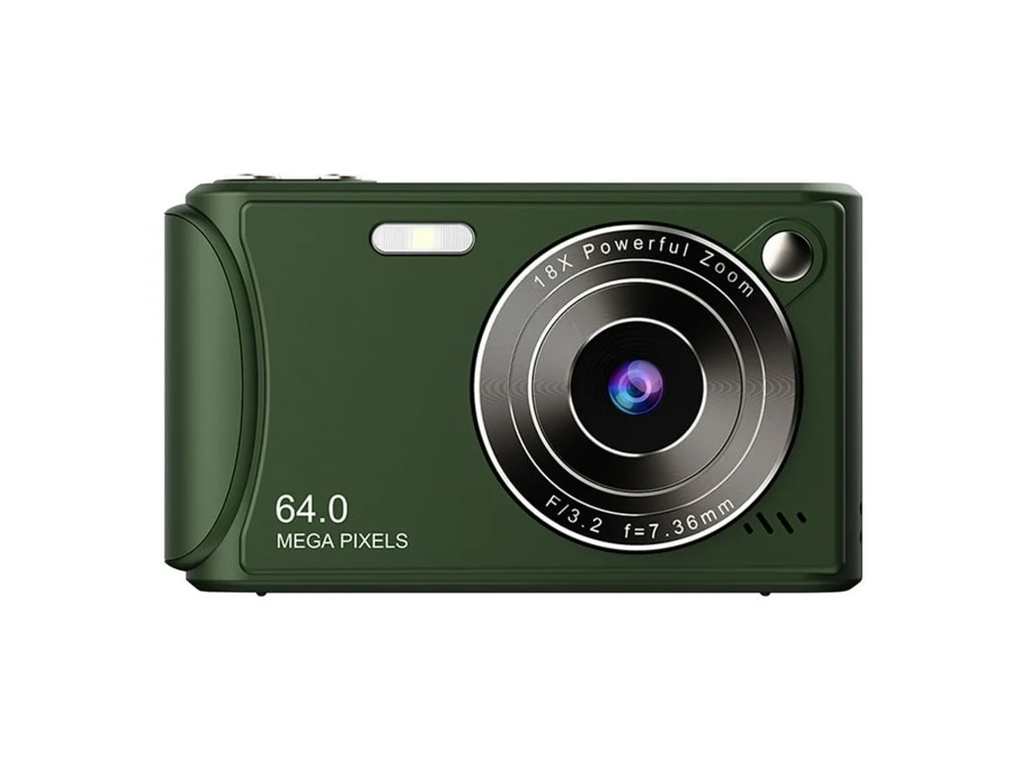 Máquina Fotográfica Compacta Eifson Zoom Digital De 18x, Tela Ips De 2,4 Polegadas, Interpolação Máxima De 50 Mp (verde)