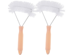 Conjunto De 2 Escovas Compactas Para Limpeza Telas Janelas, Conjunto De Plástico Para Limpeza Telas Internas E Externas