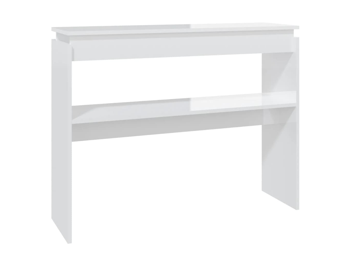 Mesa Console com Madeira Branco Brilhante MAISON EXCLUSIVE (102x30x80 cm)