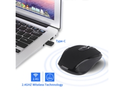 Rato Usb C Sem Fio Tipo C De 2,4 Ghz 