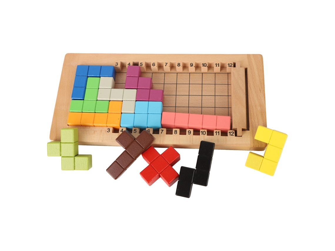 Brinquedo Educativo Blocos De Construção De Madeira Para Crianças Toddler Presente