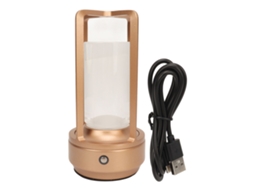 Lâmpada de Mesa Sem Fio Led Cristal 3 Temperaturas Touch Control Recarregável Usb Rosa Ouro | S/MARCA