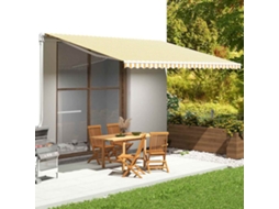 Vidaxl Tecido De Substituição Para Toldo Amarelo E Branco 480x345 Cm Poliéster