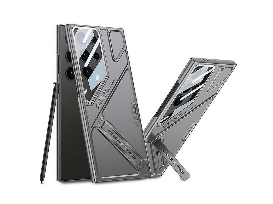 Capa Dobrável Ultrafina Estilo Mecânico Gkk Para Celular, Caneta Não Inclusa, Compatível Com Samsung Galaxy S25 Ultra 5g.