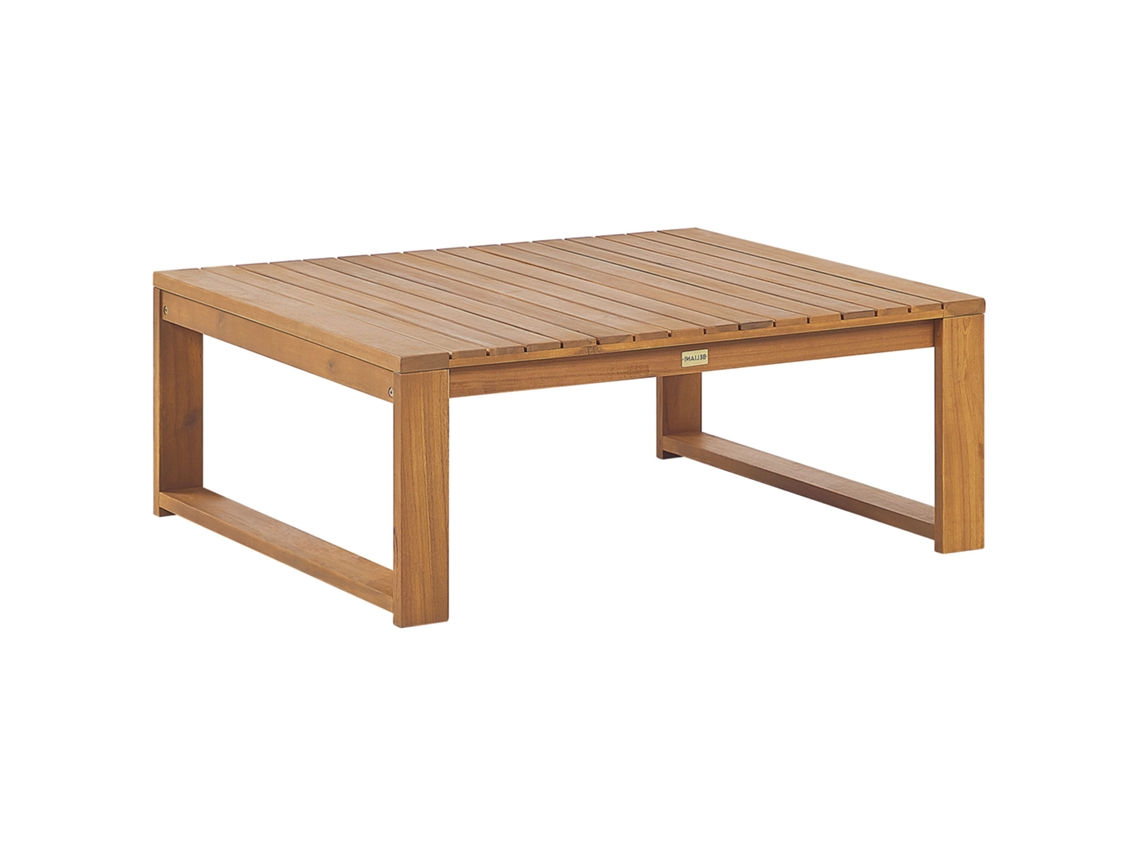 Mesa Auxiliar Beliani Timor De Madera De Acacia Certificada Marrón 75x90x35