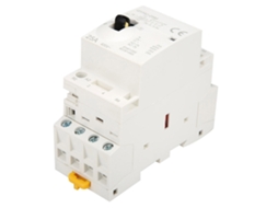 Contator Ca Residencial 4p 25a 220v 50hz Com Chave De Controle Manual Para Trilho Din