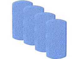 Pedras de dupla face para cuidados com a pele e as mãos, 4 peças de vidro espumado azul.