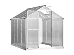 Estufa Em Alumínio E Policarbonato, 4,6 M², Dimensões 2,42 M De Comprimento X 1,9 M De Largura X 1,95 M De Altura, Com Claraboia E Porta Com Fecho.