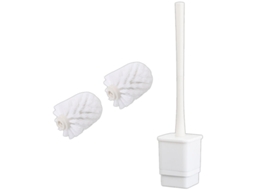 Escova Sanitária AQUAFORGE com Suporte e Acessórios Brancos