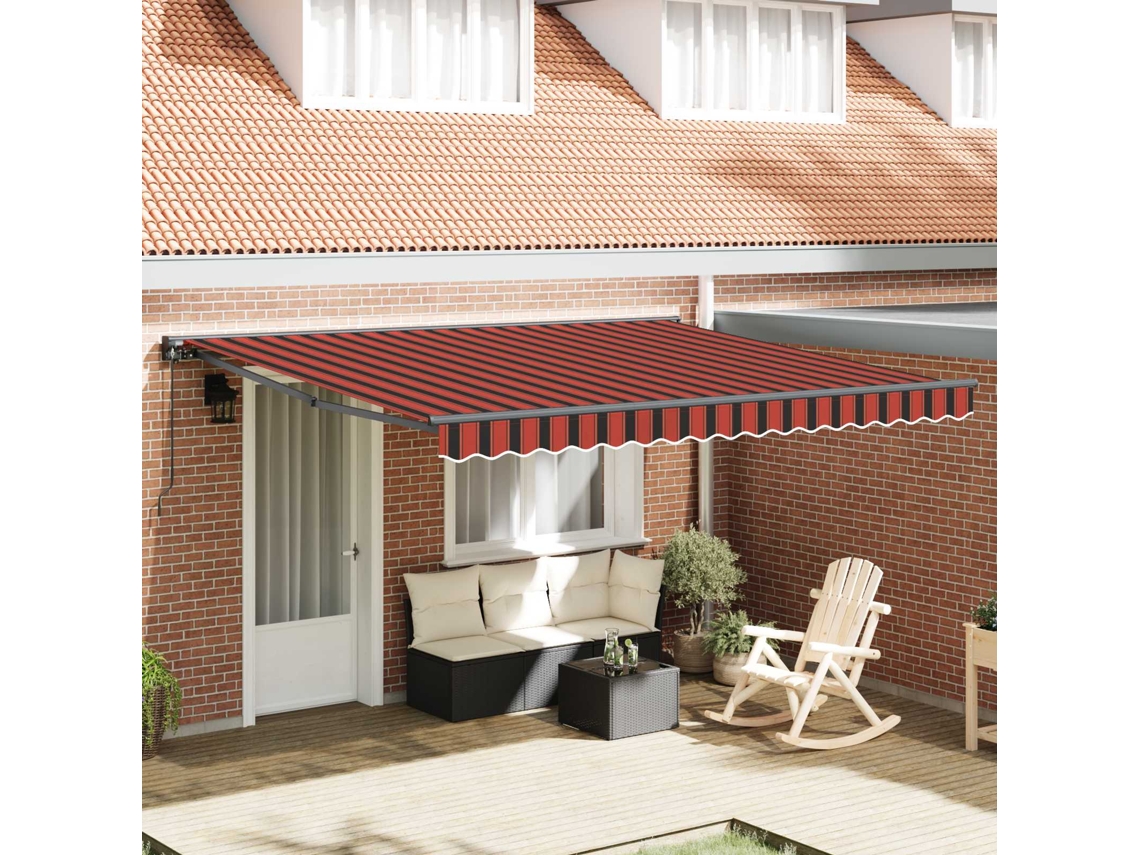Vidaxl Estrutura De Toldo Laranja E Preto 400 × 300 Cm