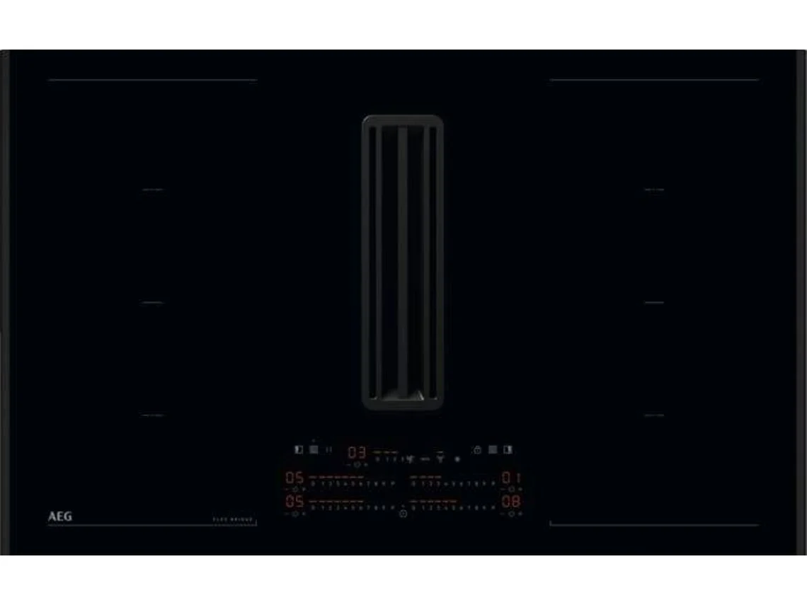 Placa de Indução AEG NCQ84K0 com Exaustor (Elétrica - 83 cm - Preto)