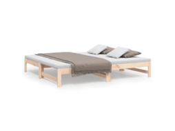 Sofá-cama VIDAXL Marrom Madeira (195.5x179x30 cm )