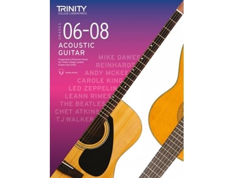 Livro Trinity College London Acoustic Guitar Exam Pieces 2020 Grades 6–8 de Trinity College London (Inglês)