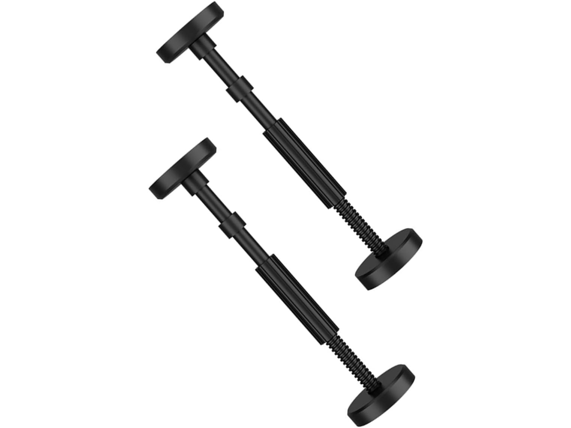 Suporte Ajustável Em Altura Inoomp, Preto, Com Mecanismo Antiderrapante, Para Armários E Pias De Banheiro 18a 45cm, Em