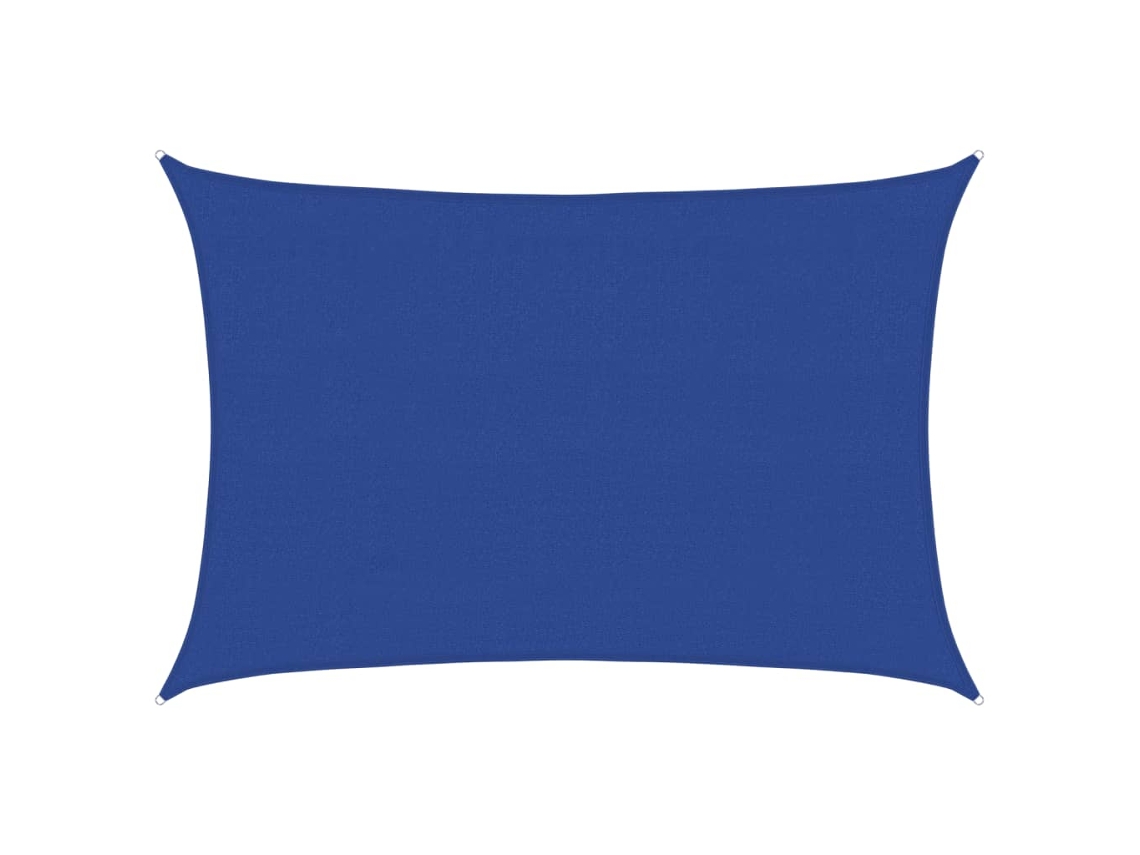 vidaXL Para-sol estilo vela retangular 160 g/m² 4x6 m PEAD azul