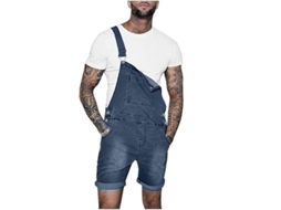 2026 calças Jeans Curtas Masculinas Casual com Bolso Peito Tipo Reto Alças B