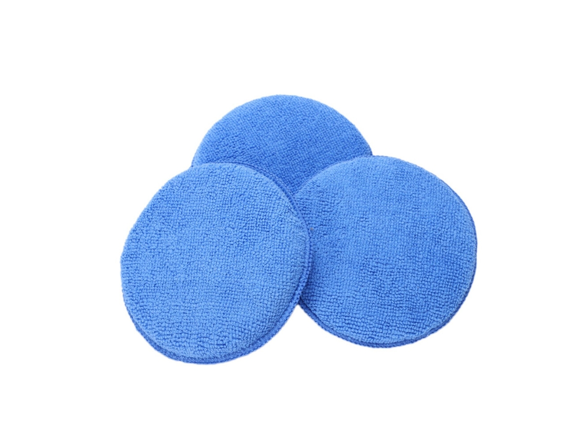 3 X Almofadas Aplicadoras De Espuma E Microfibra Para Polimento E Cera – Limpeza Automóvel E Doméstica_yua