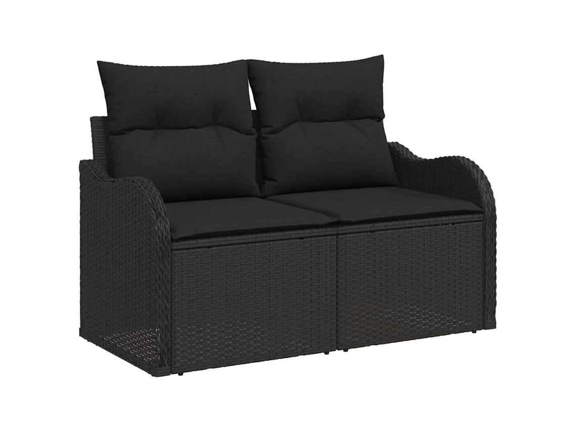 Maison Exclusive - Conjunto De Sofá De Jardim 8 Pcs Preto Rattan Sintético