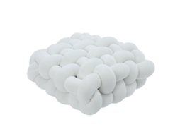 2026 almohada Nórdica Cuadrada 30x30x12cm Tela Plush Suave Decorativa para Sofá Cama Blanco Leche