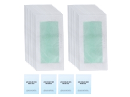 Kit de depilação com 40 tiras duplas para corpo e rosto.